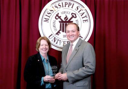 Dr. Leigh Jensen and President Keenum