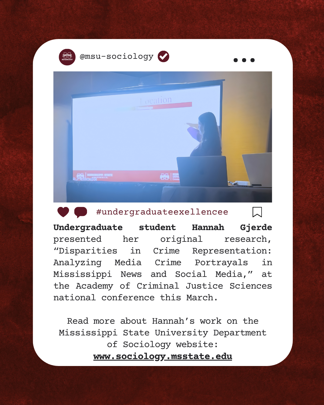 Hannah Gjerde at ACJS